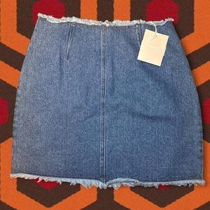 NWT MINKPINK x MP|D In Theory Frey Hem Skirt